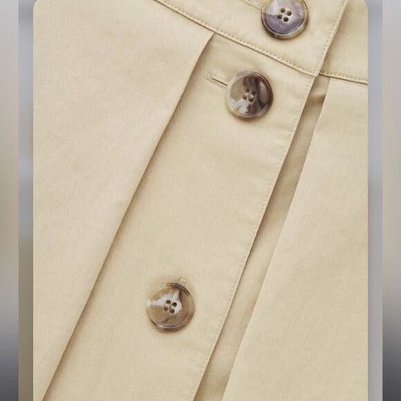 COS A-Line Midi Skirt with Buttons in Beige Size 2 - Picture 5 of 11